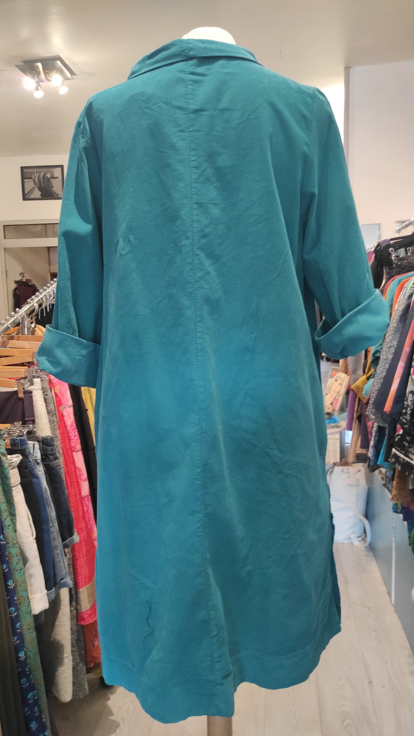Robe velours col bénitier