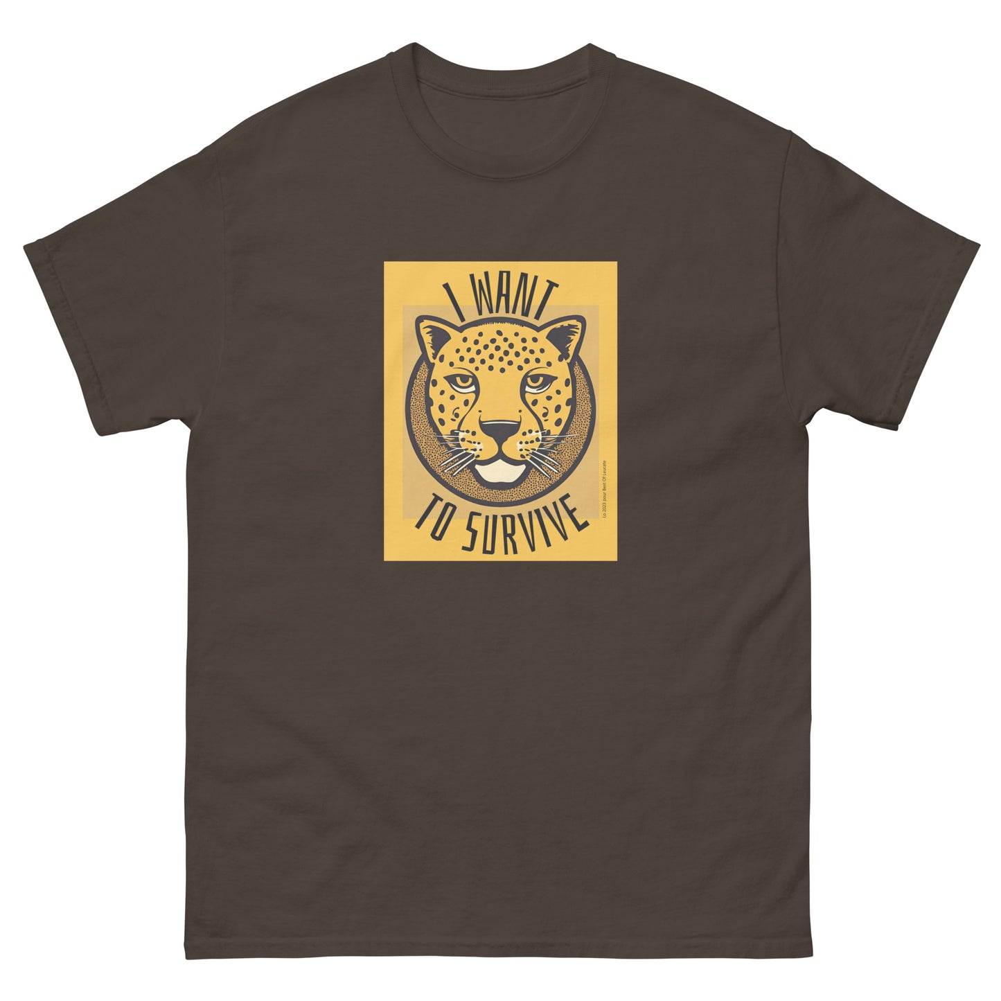 T-shirt classique homme leopard