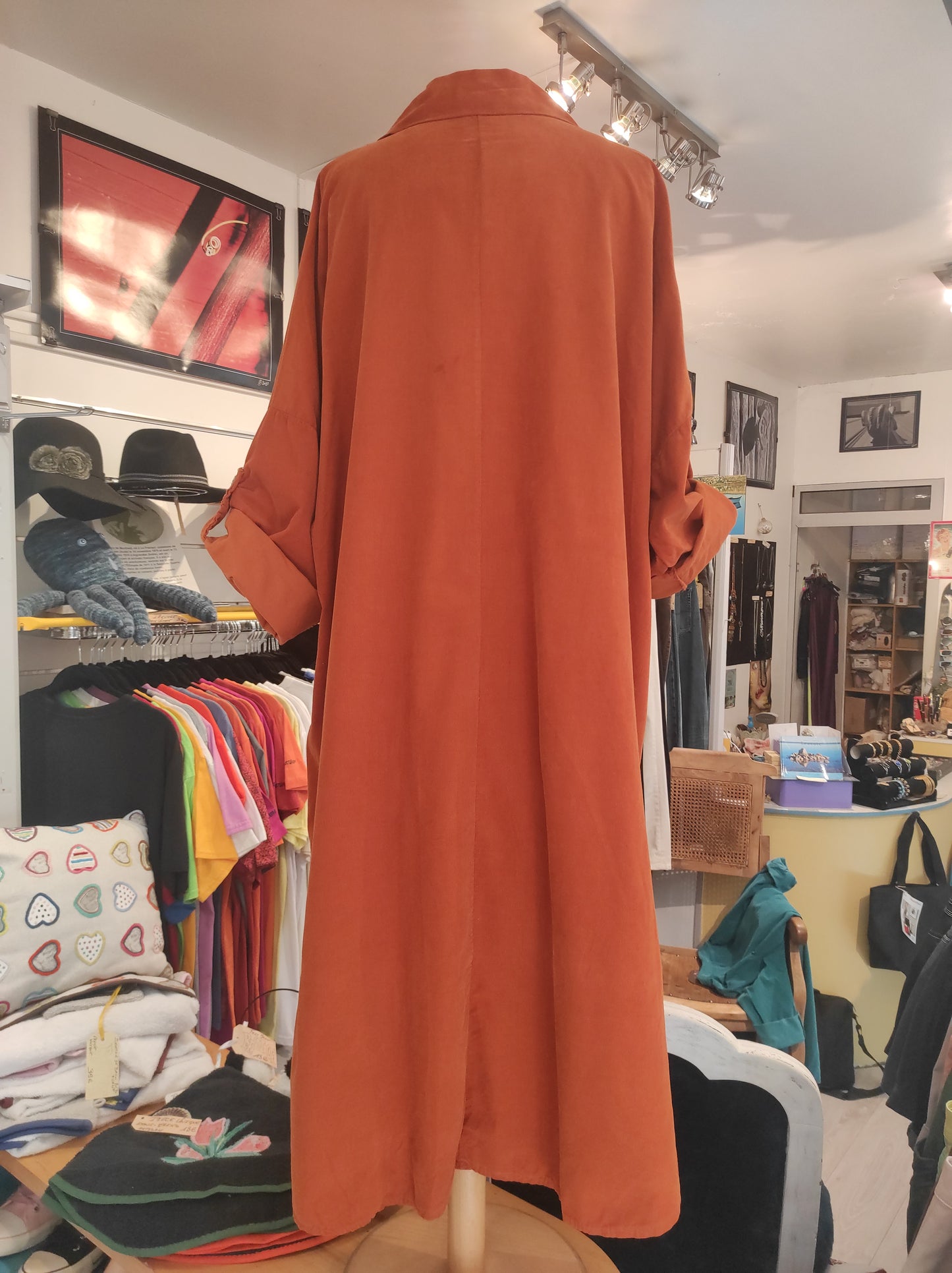 Robe velours oversize